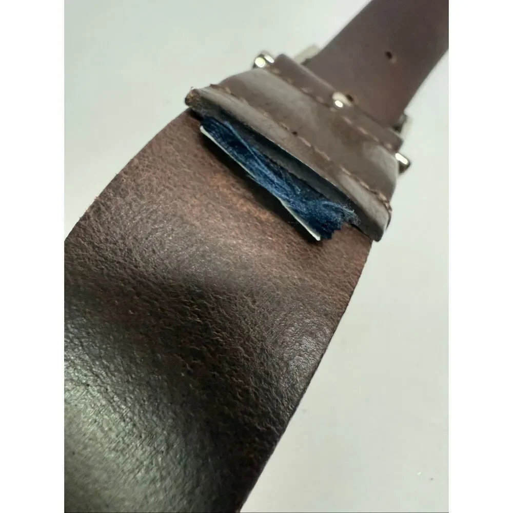 Tommy Hilfiger Brown Genuine Leather Belt Size 36” See Description